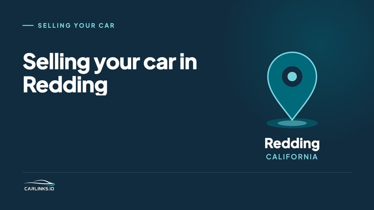 Illustration of a map pin over Redding, California
