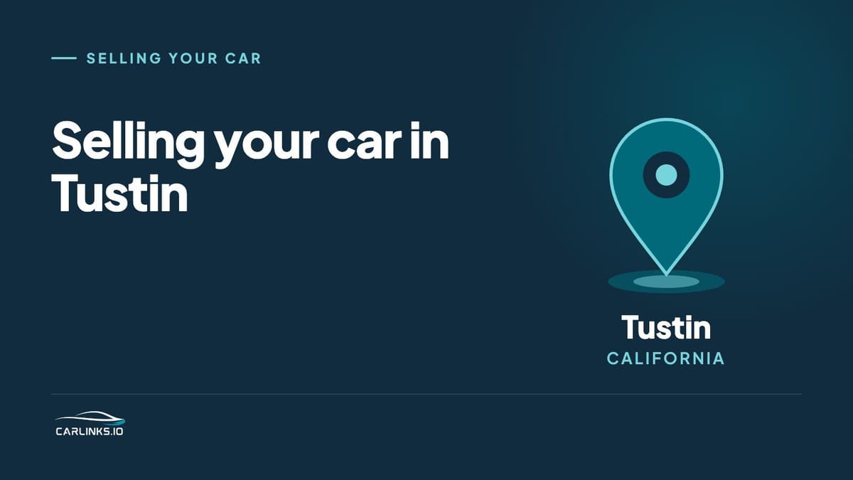 Illustration of a map pin over Tustin, California