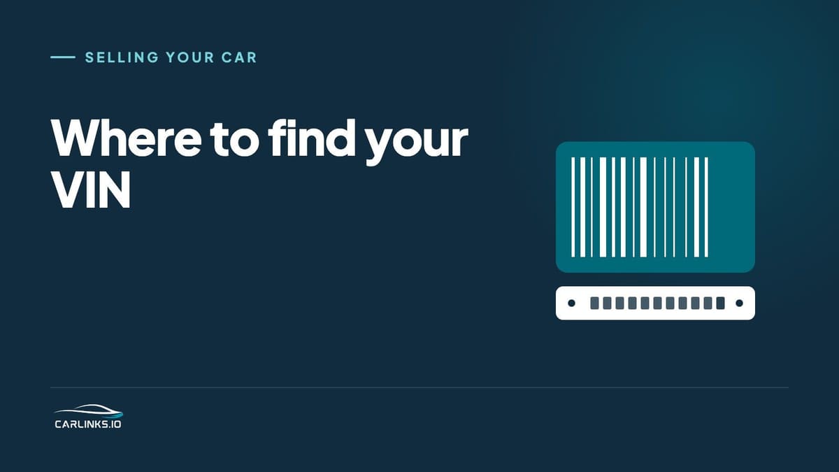 Illustration of a barcode above a vehicle identification number plate